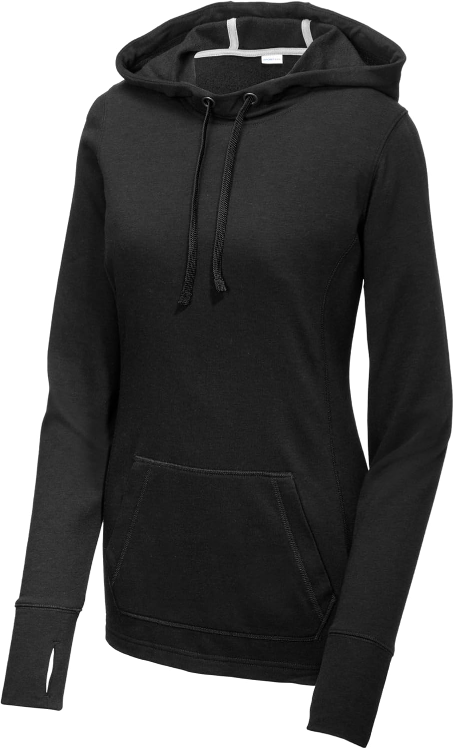 SPORT-TEK Women's PosiCharge Tri-Blend Wicking Fleece Hooded Pullover
