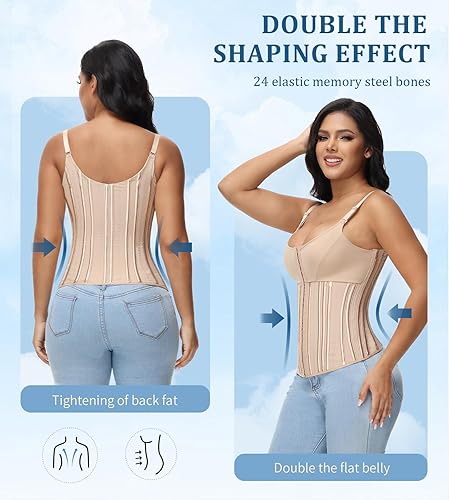 Miniatura 2 de SHAPSHE Entrenador de cintura para mujer, entrenamiento de cintura, control de abdomen, reductor de cintura para sudor, moldeador de cuerpo, hueso