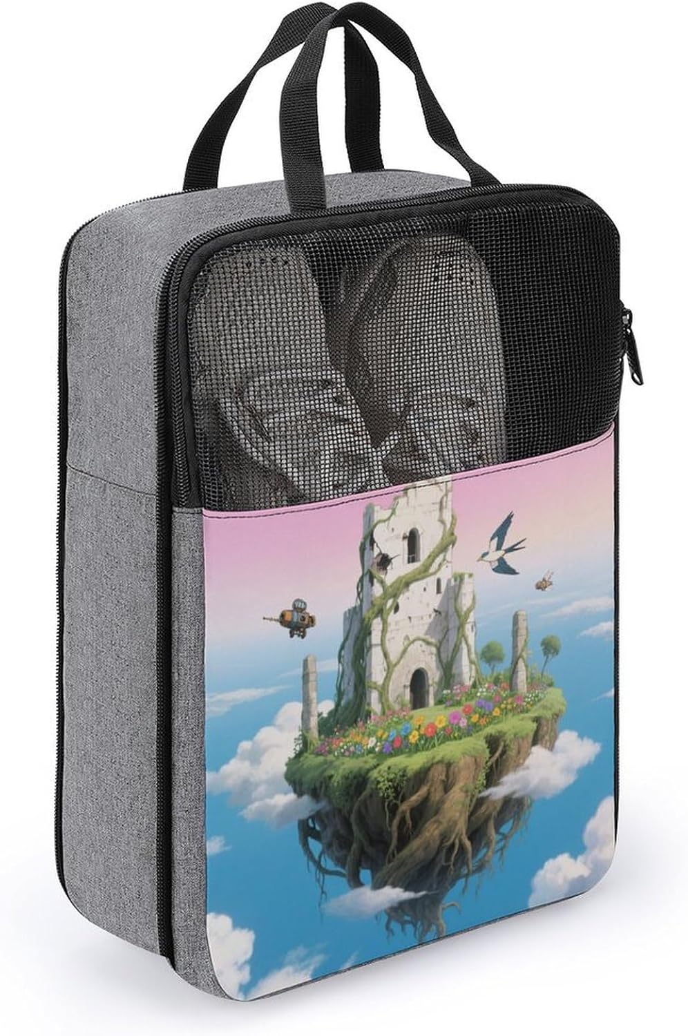 Travel Shoes Bag, The Ruined Garden of Laputa, The Castle in The Sky Travel Bags for Shoes, Travel, Sports, Foldable Shoe Pouch for Men And Women