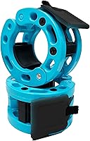 Vista 12 de Clout Fitness - Abrazaderas para barra de pesas olímpicas Collares de liberación rápida (2 unidades) Clips de peso con bloqueo para mancuernas de 2