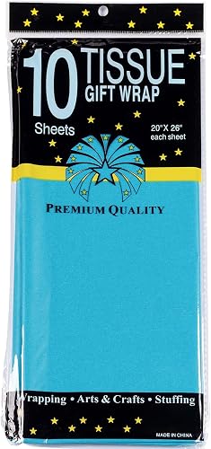 Premium Quality Tissue Paper, 66 x 50.8 cm Sheets, Ideal for Gift Wrapping, Gift Bags, Packaging, DIY Crafts and Decorative Projects (Blue)