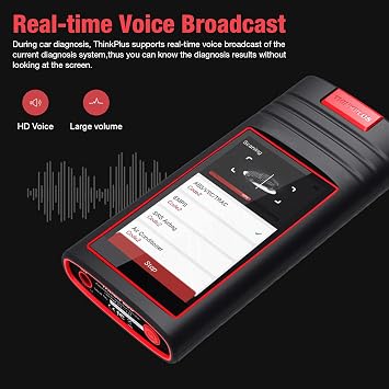 Thinkcar Thinkplus OBD2 Code Reader Car Diagnostic Scan Tool with Data Stream Operation Testing 3 Modes Voice Broadcast Full Function + 15 Reset Service 6 Software Upgrade
