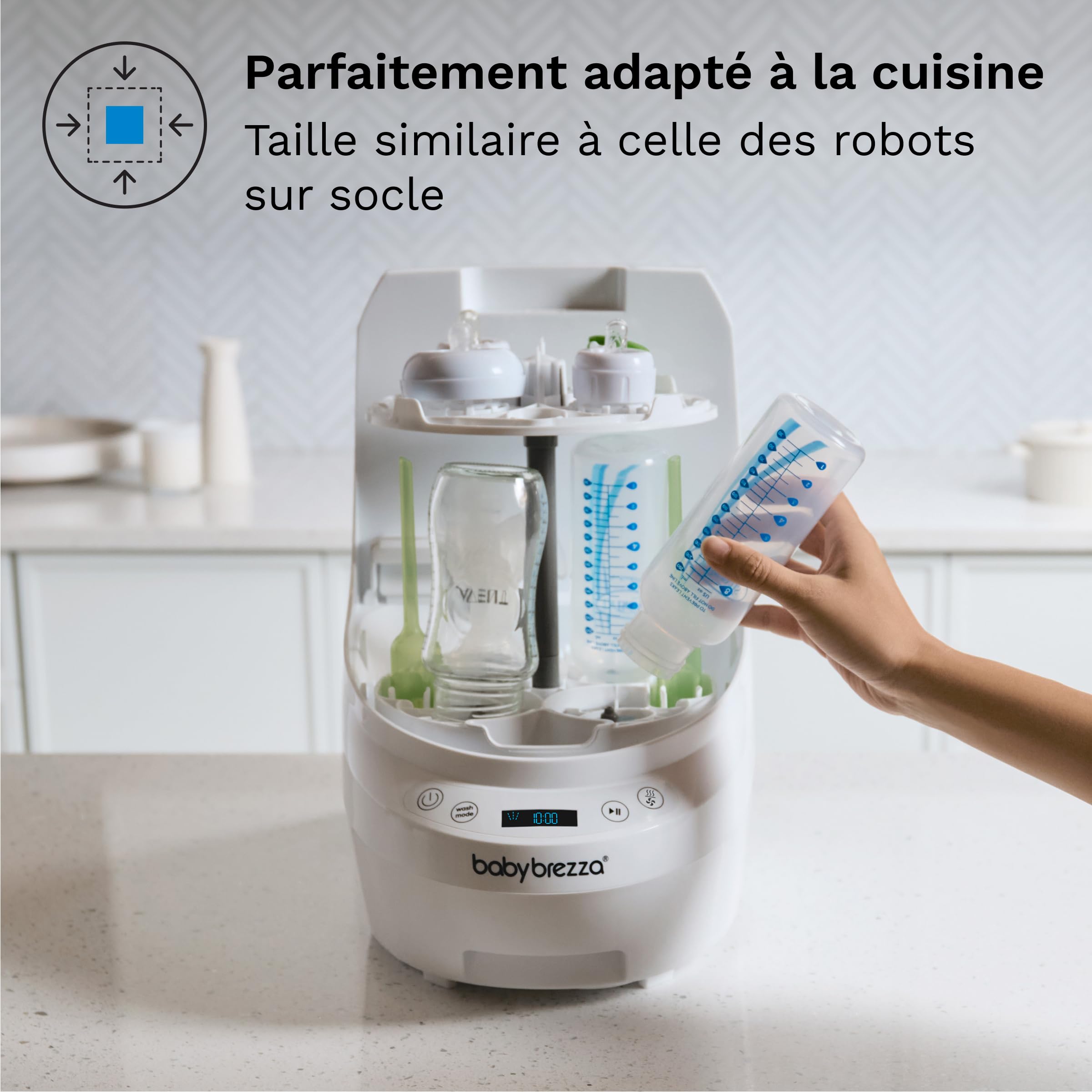 Baby Brezza - Bottle Washer Pro White Myjka do butelek - automatycznie myje, sterylizuje i suszy butelki i akcesoria do laktatora