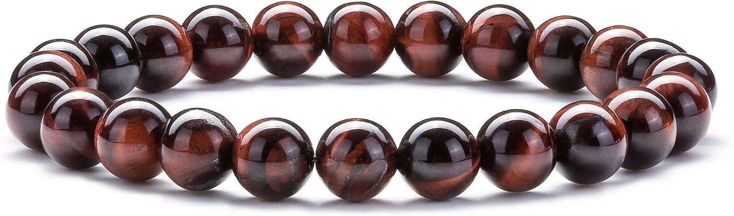 Men Women 8mm Natural Stone Lava Rock Diffuser Bracelet