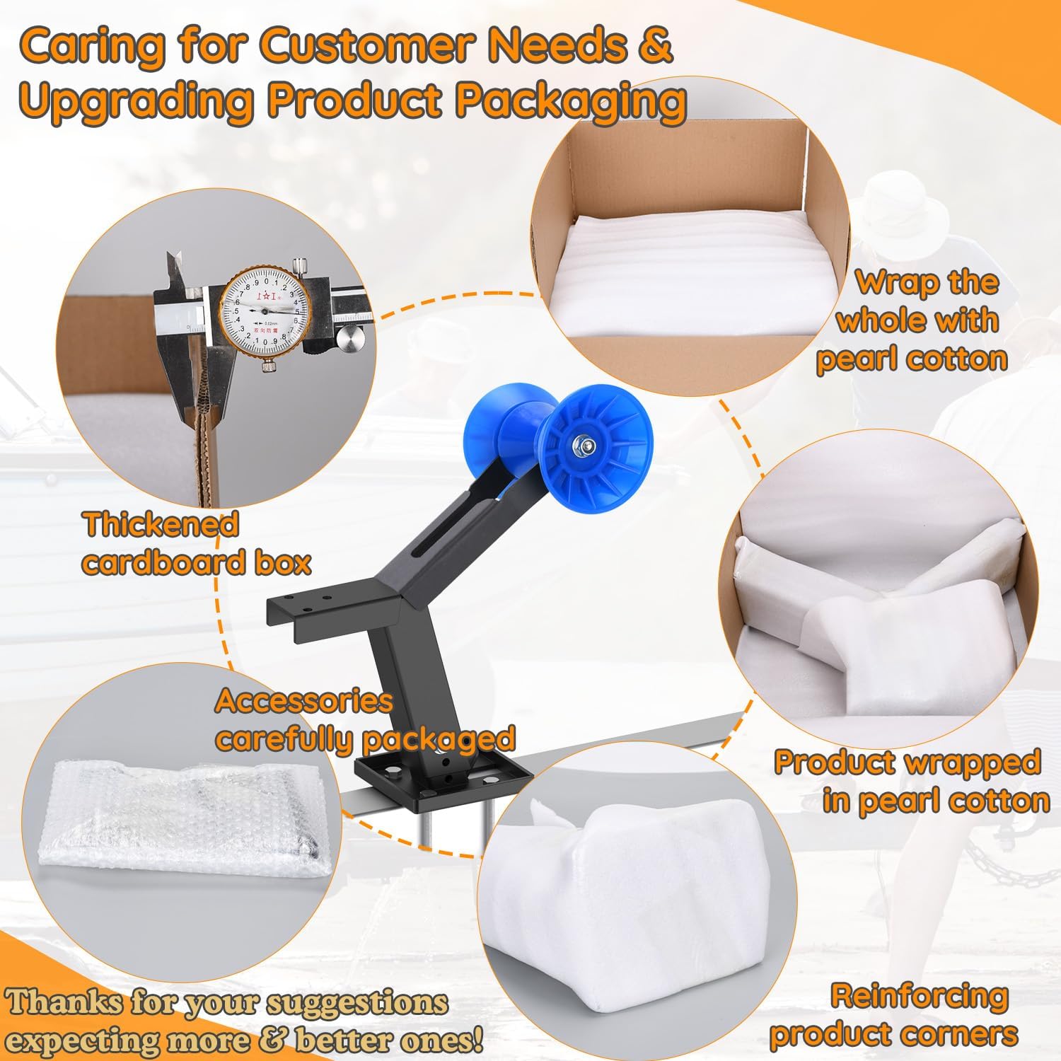 Up & Down Adjustable Boat Trailer Winch Post with Roller, Winch Stand for 3" to 4" W x 4" H Trailer Tongue, Boat Trailer Winch Stand for Speedboats, Fishing Boats & Motorboats（No Winch）