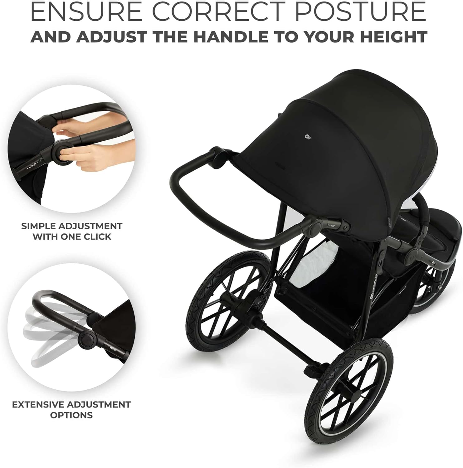 Stroller handle adjustment mechanism