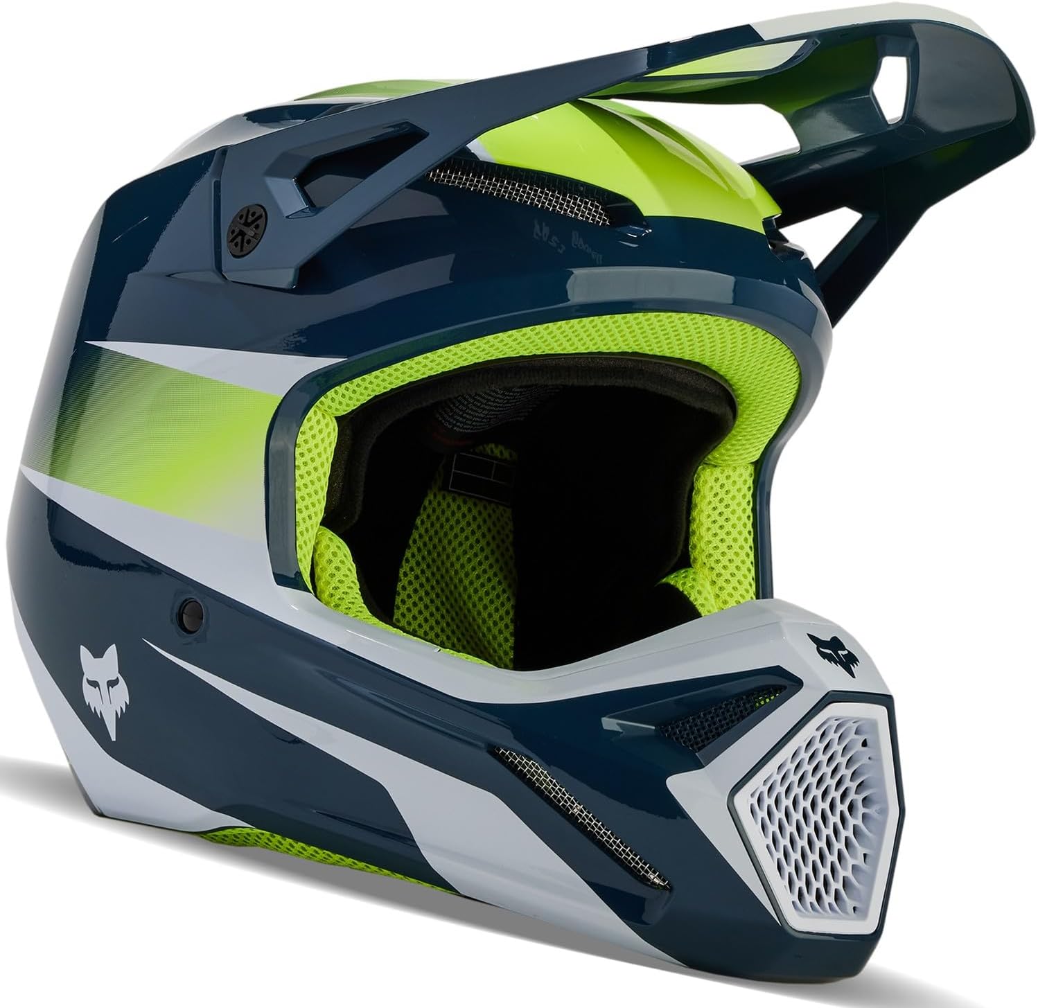 Fox Racing Unisex V1 Motocross Dirt Bike Helmet, Dark Indigo, Medium