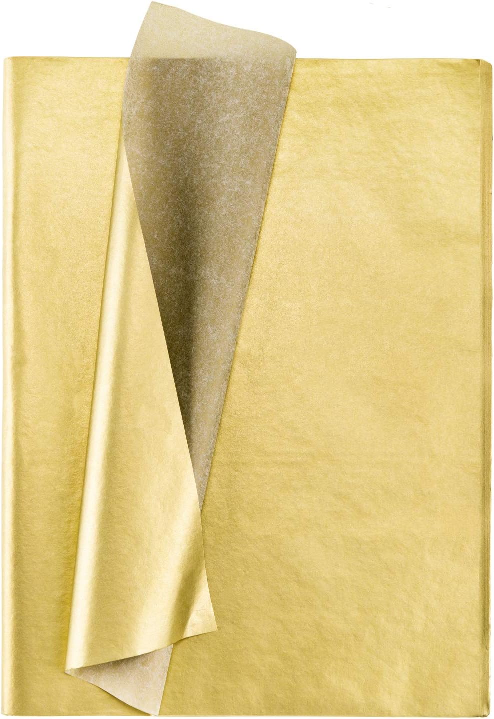 Whaline Gold Tissue Paper Bulk 100 Tissue Paper Sheets Metallic Gift Wrapping Paper Gold Gift Wrap Tissue Paper Bulk for DIY Crafts Weddings Birthday Showers Arts Craft Party Favor Decoration