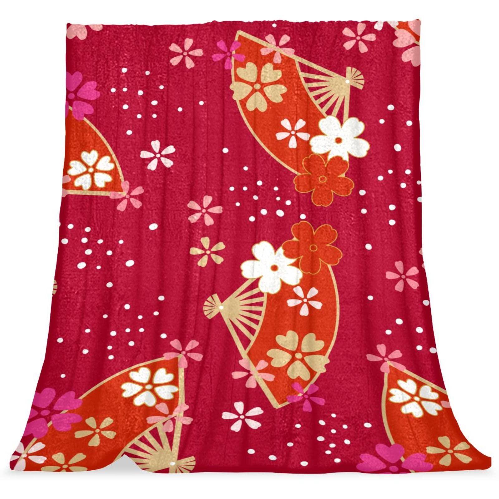 Couvre-lit doux élimine le froid couverture lit japonais rouge