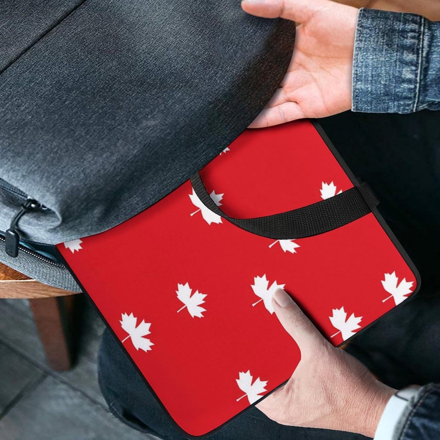 Canada Maple Flag Laptop Bag Lightweight Computer Bag Carrying Case for Work Business