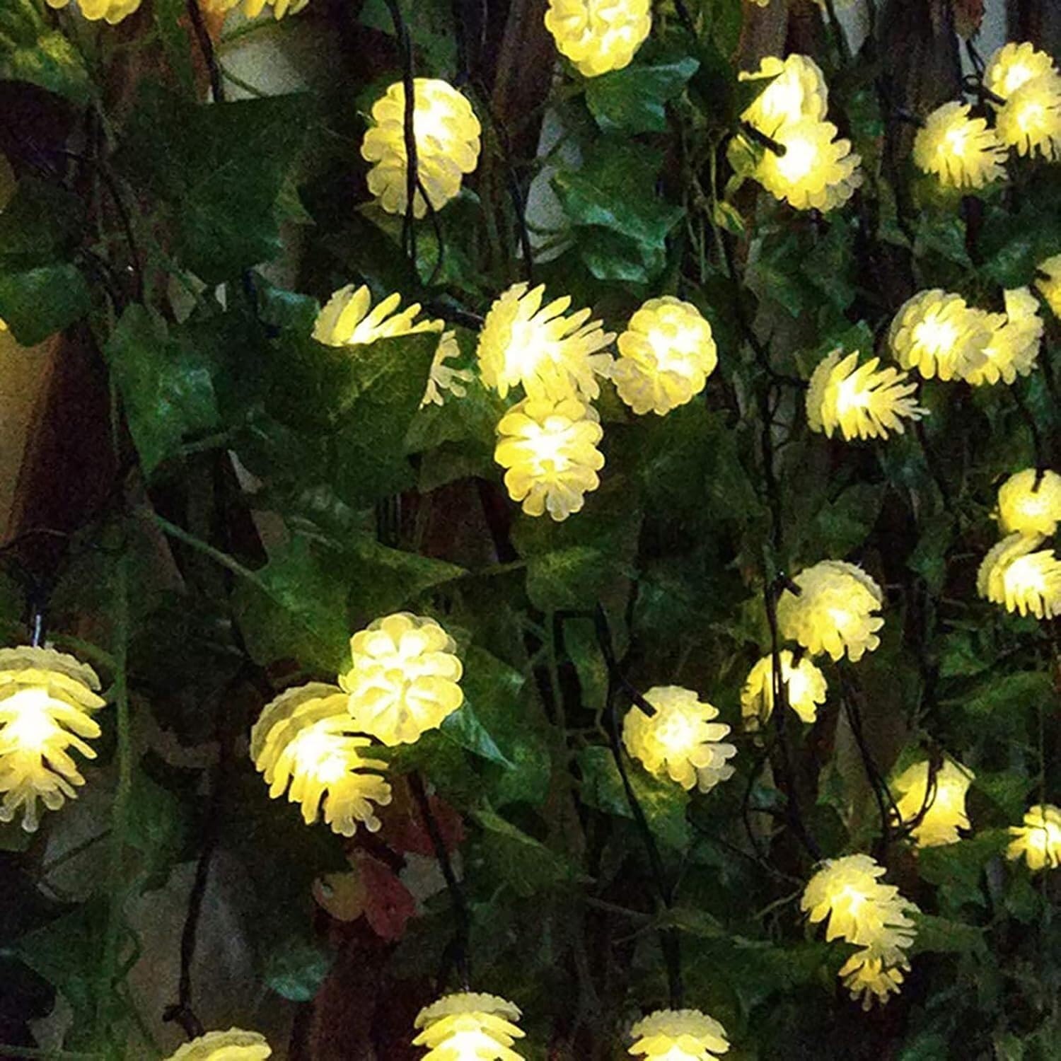 Łańcuchy świetlne, światła słoneczne Dekoracja zewnętrzna Oświetlenie girlandowe z 8 trybami, wodoodporne(Warm White,6.5m 30led)