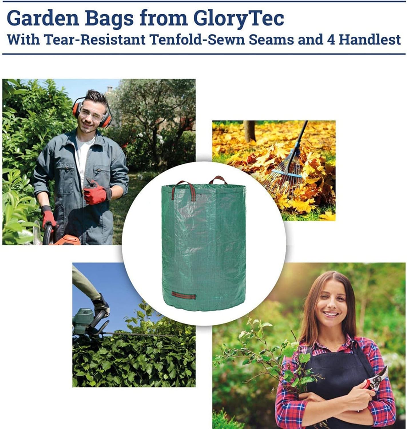 Trash Can Big Portable Trash Can Pop-Up Garden Leaf Trash Can Garbage Storage Bflowers and Grass Collection Bin for Garden Campigarbage Can/Green/500L/Green/60L