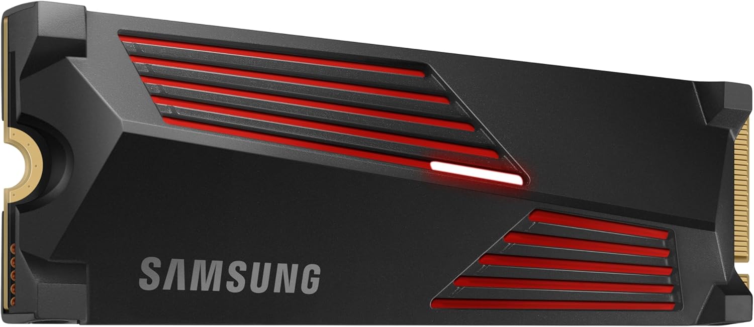 Samsung 990 PRO Internal SSD with Heatsink, NVMe M.2 PCle 4.0, 2TB, Read Speed up to 7450MB/s, Intelligent Heat Management, MZ-V9P2T0CW