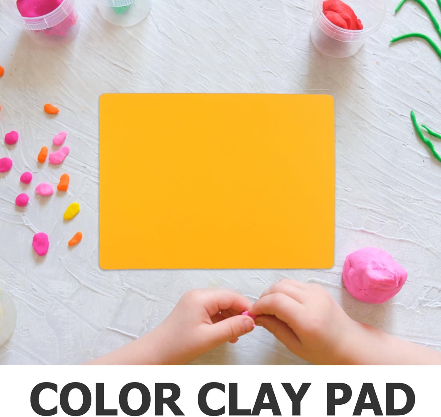 Generic 18pcs Clay Modeling Mat Clay Playing Modeling Pad & Accessories Pottery Mat Kids Writing Pad for Art Supplies DIY Craft Activity Set School Projects A4 Size