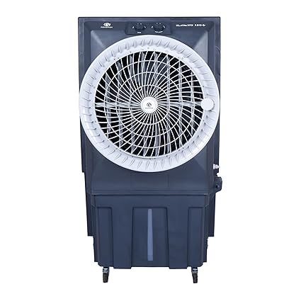 Novamax Rambo Plus 150 L Air Cooler with Auto-Swing Technology, High-Density Honeycomb Cooling Pads, Powerful Air Throw With 4-Way Air Deflection, 3-Speed Control & Auto Water Refill System (Grey)