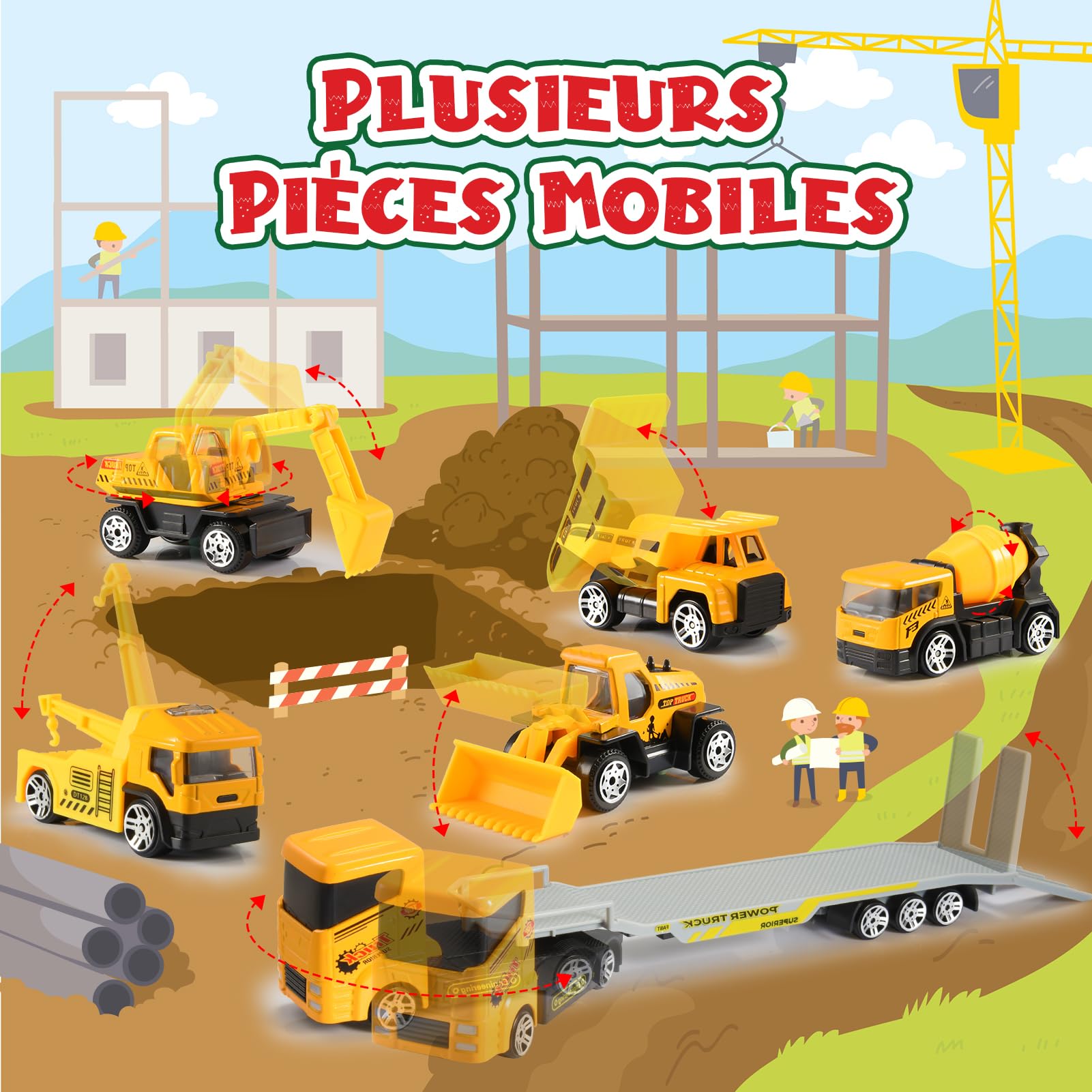 EUCOCO Calendrier De L'avent 2026 Voiture, Jouet Enfant 1 2 3 4 5 6 Ans Petite Voiture Enfant 2-6 Ans Garçon Cadeau Garcon 1-6 Ans Cadeau Anniversaire 1-6 Ans Garcon Advent Calendar 2026
