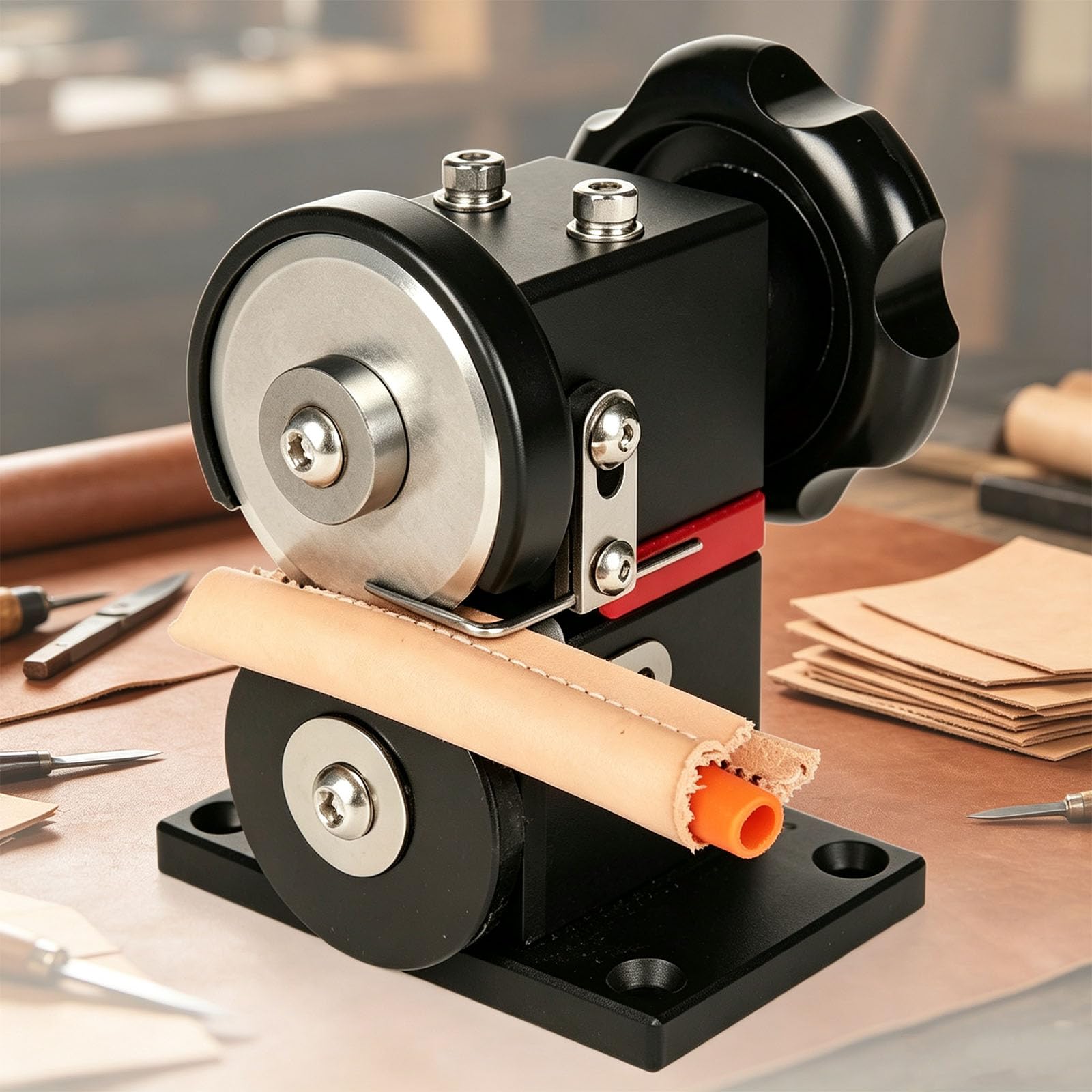 Scarnitrice Manuale Per Cuoio, Macchina Per Il Taglio Di Articoli In Pelle Fatti A Mano, Regolabile Da 0 A 4 Mm, Risparmio Di Tempo E Fatica, Superficie Di Taglio Netta, Per La Realizzazione Di