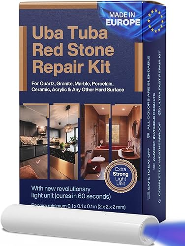 Miniatura 10 de Kit de reparación de encimera de mármol, granito y cuarzo (transparente) - Arregla tus defectos como un profesional Adecuado para la mayoría