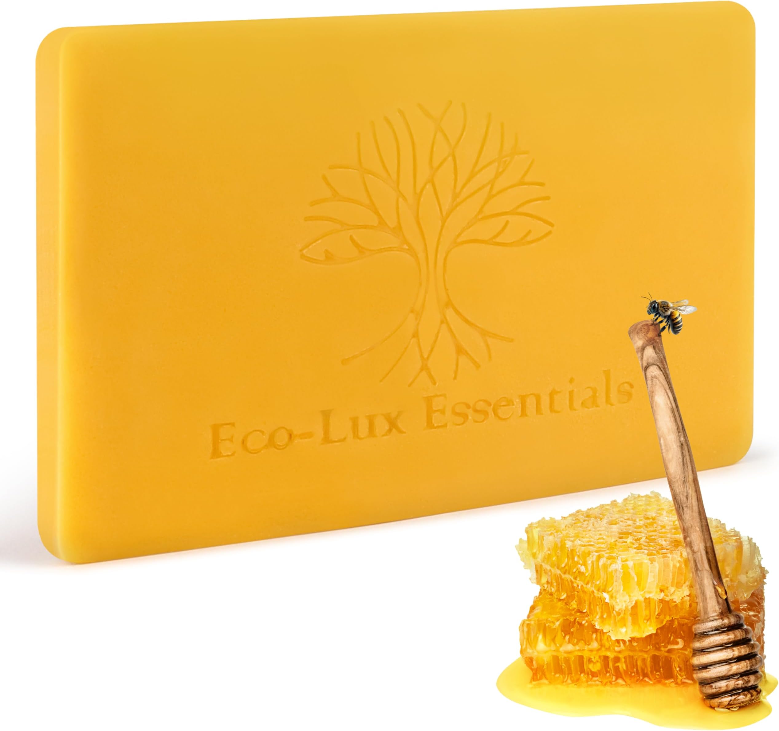 Eco-Lux 14.4 oz Beeswax Block โ 100% Pure Yellow Beeswax for Candle Making, DIY Makeup, Lip Balms, Crafts, Wood Conditioning, Leather Care & Natural Home Projects โ Filtered, Premium Quality Wax Bar