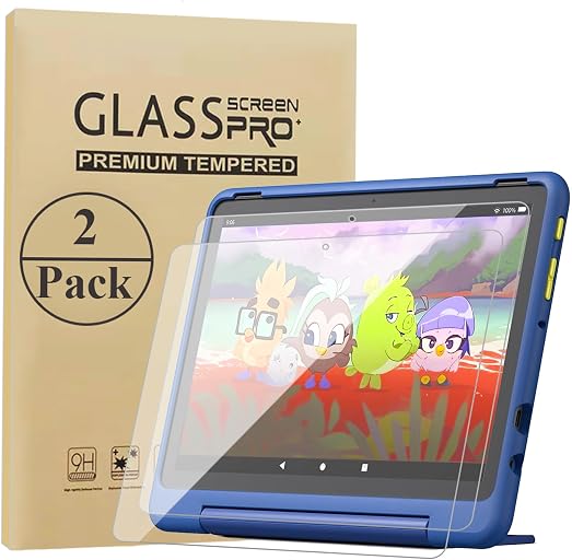 2 Pack Screen Protector for 10 Kids 2023/10 Kids Pro, Tempered Glass Film