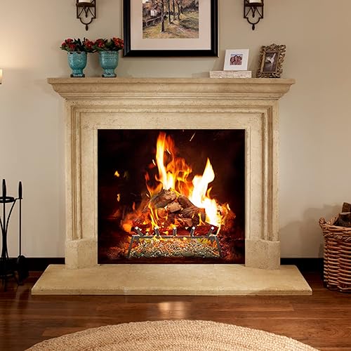 Vista 10 de Skyflame Brillantes brasas de lana de roca mezclada con vermiculita para chimeneas de gas ventiladas Carbón falso para uso con troncos de gas