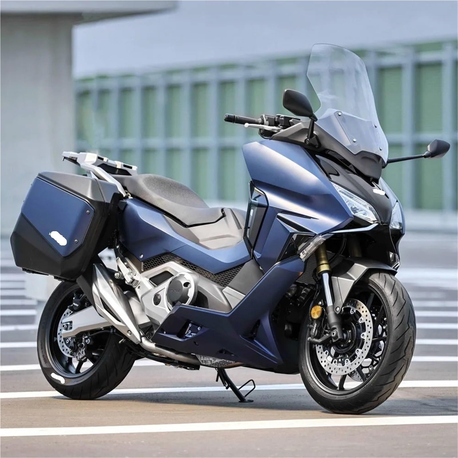 Osłona przeciwsłoneczna Zestaw deflektorów powietrza do motocykla, czarny, pasuje do Hondy Forza 750 2021-2022, dodatkowy spojler boczny(A S)