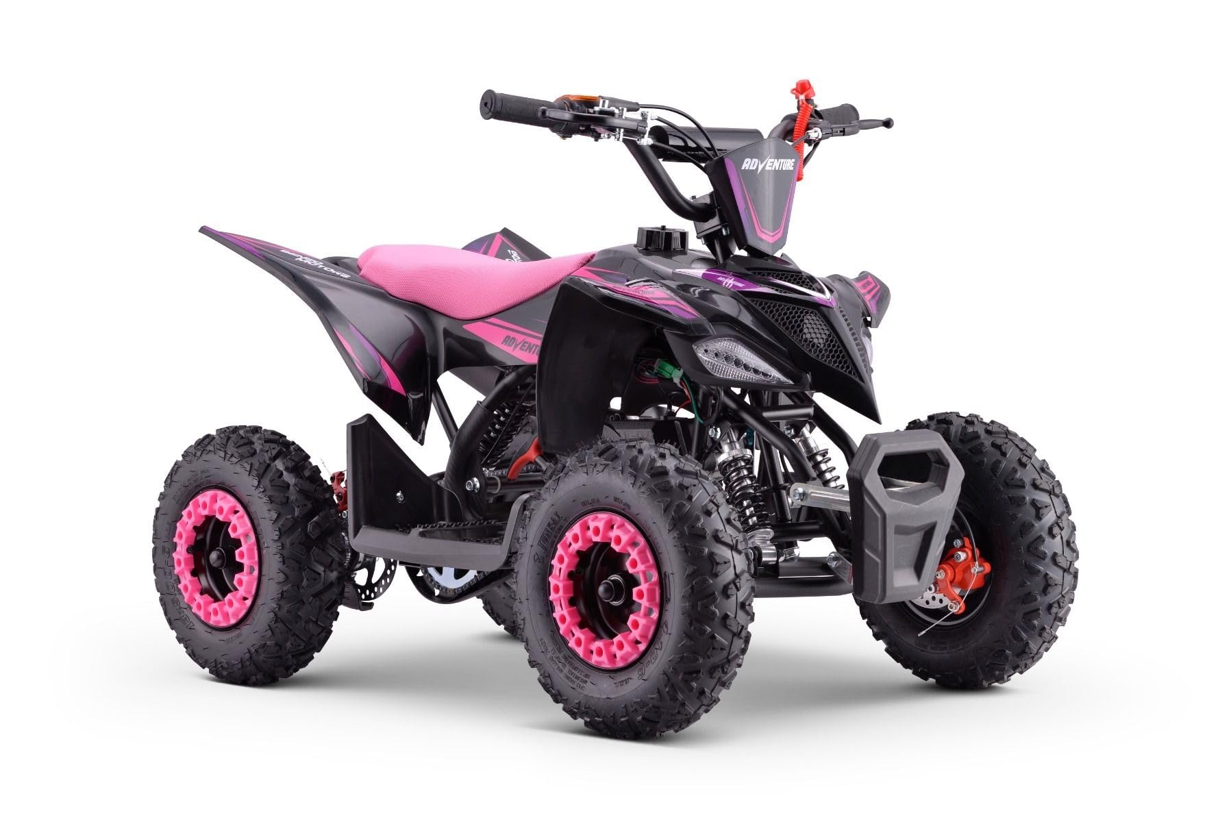 MINIQUAD Gasolina 49CC Infantil, RATTE-R6-BN, Rosa, niños de 4 a 10 años