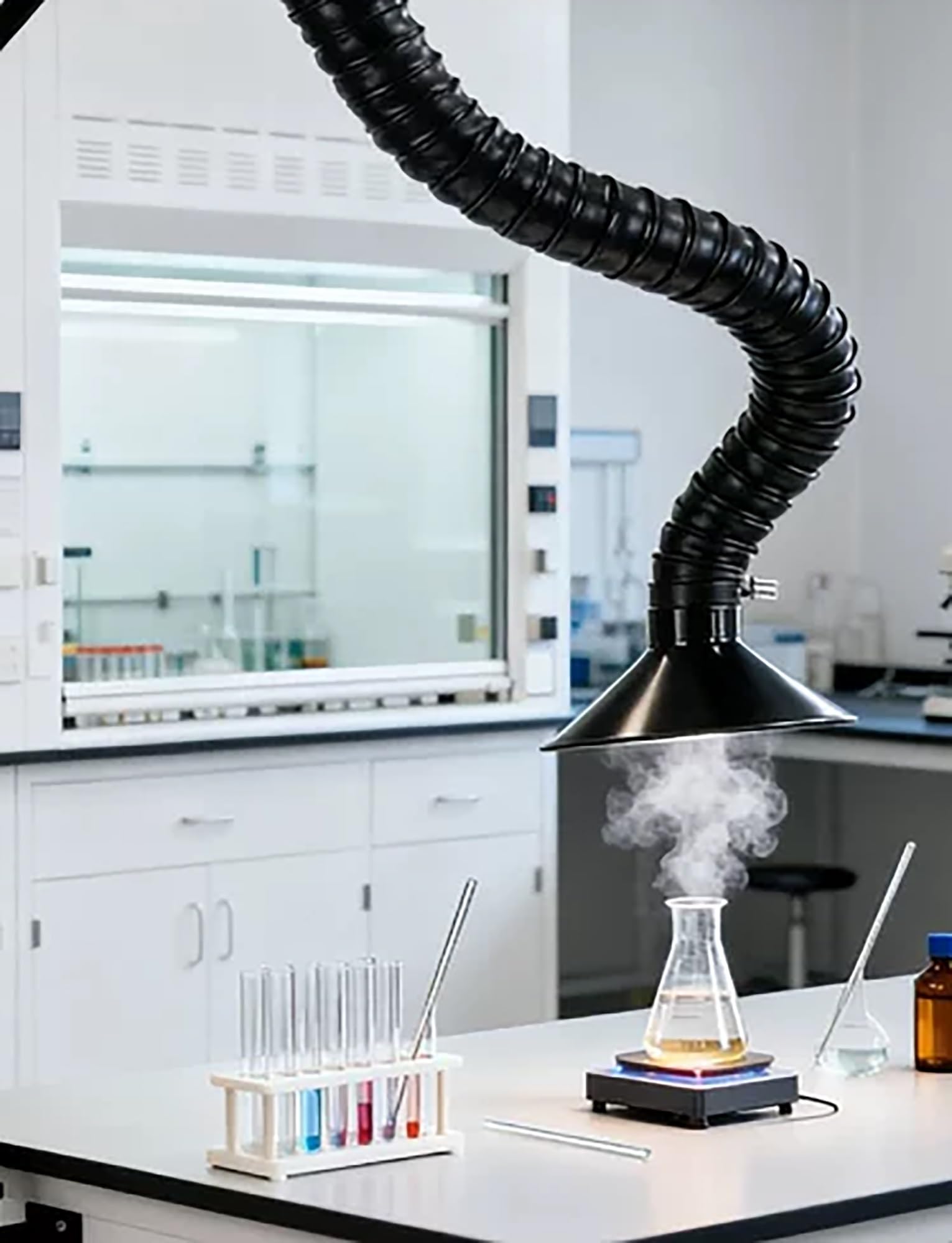 Kit di tubi flessibili per l'estrazione della polvere, tubo collettore fumi da 5,1 cm per la rimozione del fumo, condotti di ventilazione da 140 cm, ideale per filtrazione dell'aria in officina e