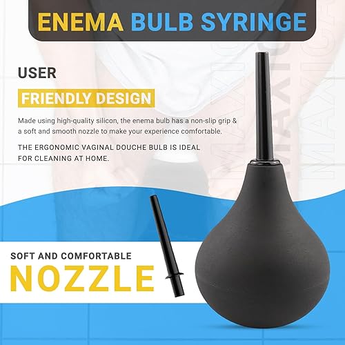 Miniatura 2 de Jeringa de bulbo de enema, boquilla suave y cómoda, duchas a prueba de fugas para hombres y mujeres, bombilla de ducha segura y eficiente, limpiador