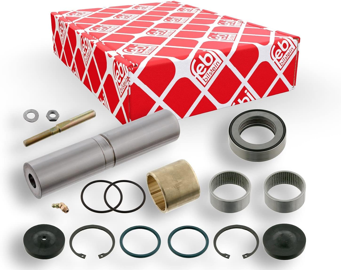 febi bilstein 32431 King Pin Set with friction bearing, single set, pack of one