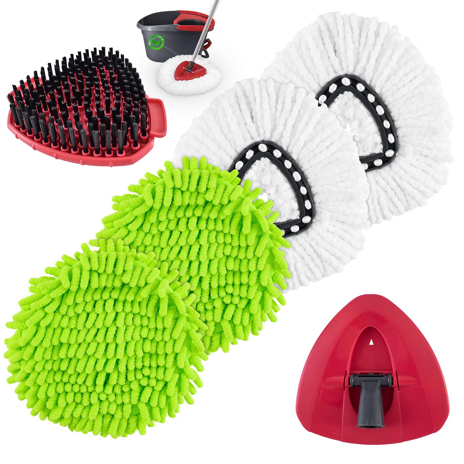 O-Cedar EasyWring 1 Tank Spin Mop Replacement Heads Set