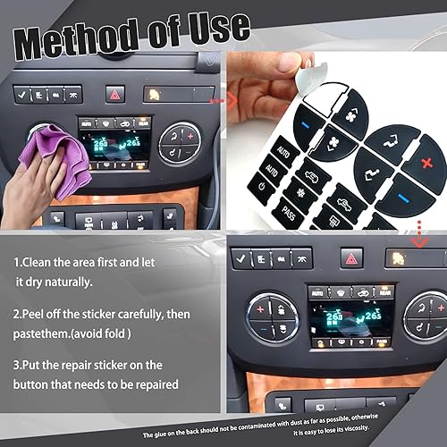 Miniatura 5 de 2 pomos traseros de control de volumen de radio con botón de CA 2 piezas para kit de reparación de radio GM 22912547 y compatible con Chevrolet