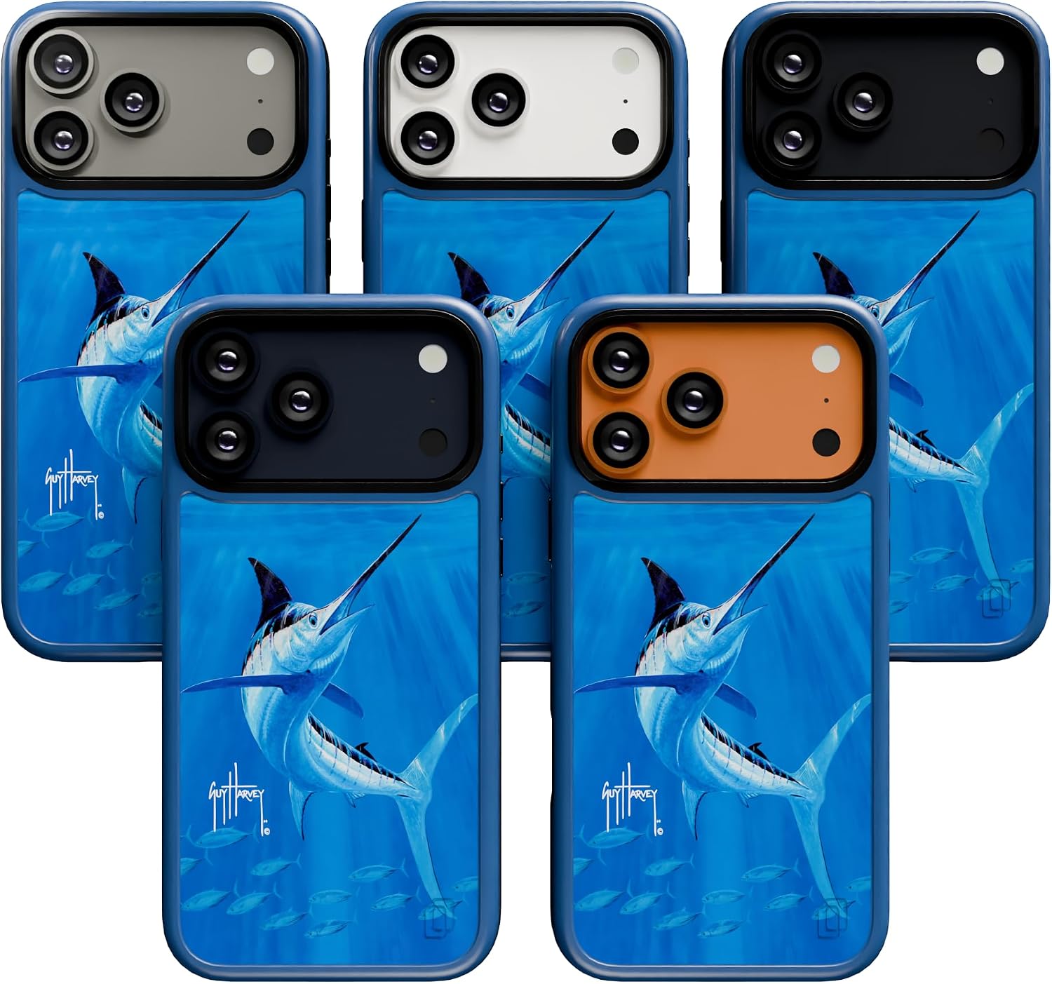 cellhelmet iPhone 17 Pro Shockproof Protective Guy Harvey Case Blue Realms Design, MagSafe Compatible, 18-Foot Drop-Test Certified, Slim, Rugged, Raised Bezels & Lifetime Replacement
