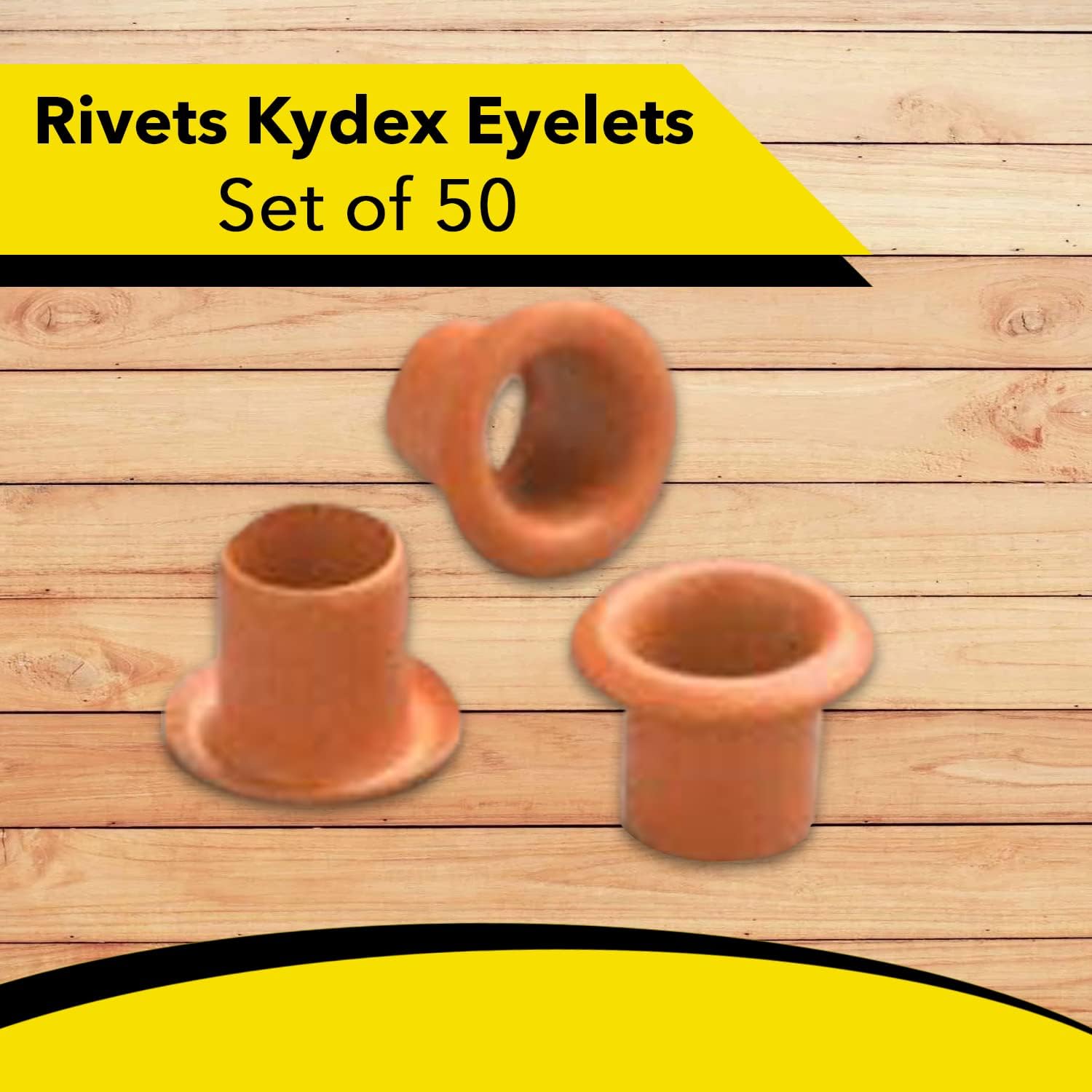 Rivets Eyelets, 8-8 1/4" Multicolored Grommet Eyelets for Tactical Holster Making, Knife Sheath Crafting, Fasteners for Custom DIY Kydex Projects (Set of 50)