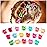 JANYUN 50 Pcs Colorful Mini Hair Claw Clips Clamps Accessories for Baby Toddler Girls Decorative Bun Thin Hair (Wing)
