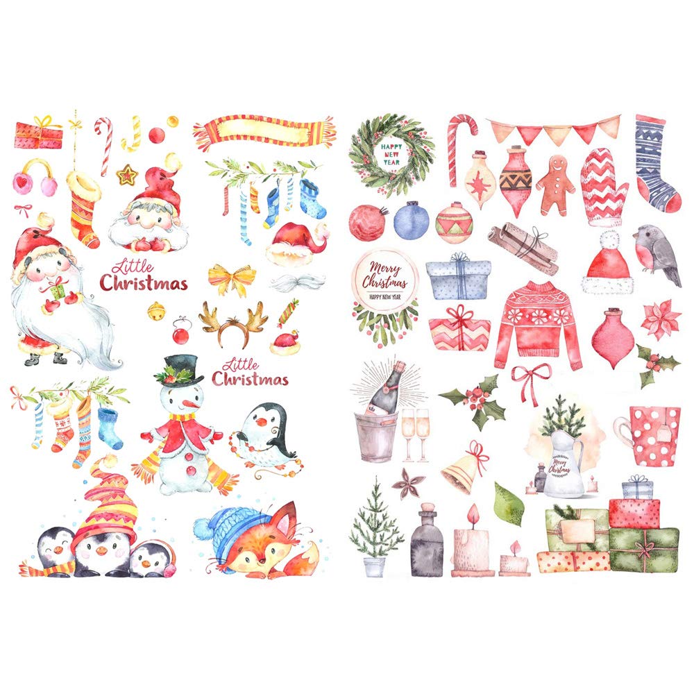 Seasonstorm Christmas Label Decoration School Stationery Scrapbooking Planner Sticker Cute Travel Toy Paper Stickers (PK182)