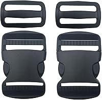 Vista 1 de Hebillas de plástico de liberación, Negro -, Ajustable, liberación lateral