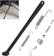 Motorrad Seitenstaender Universal Dirt Bike Kickstand mit Feder Satz für Off-Road-Motorräder ATVs Elektroroller Pit Bike Quad 43 cm Schwarz