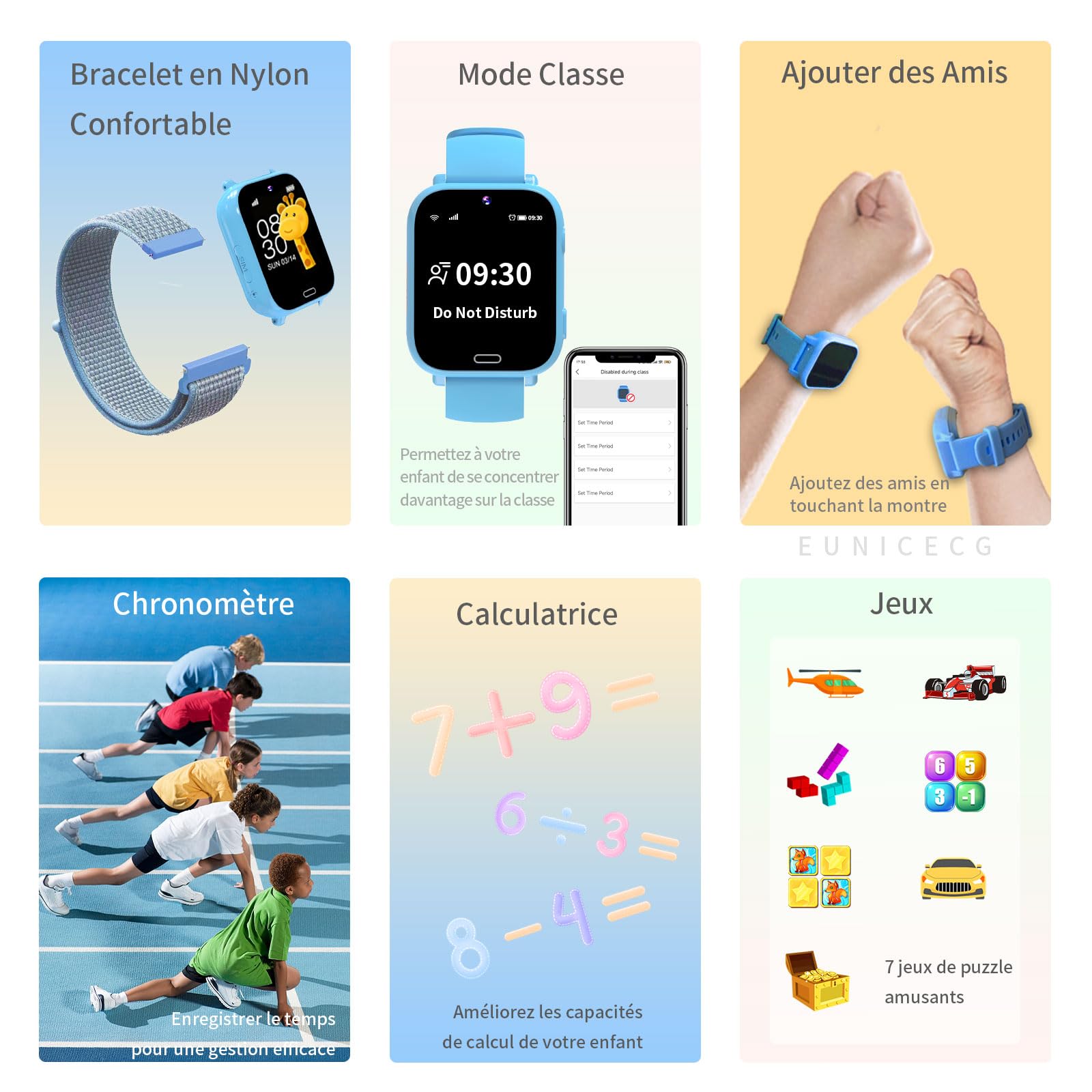 4G Montre Connectée Enfant avec GPS Traceur Téléphone Appel Vidéo