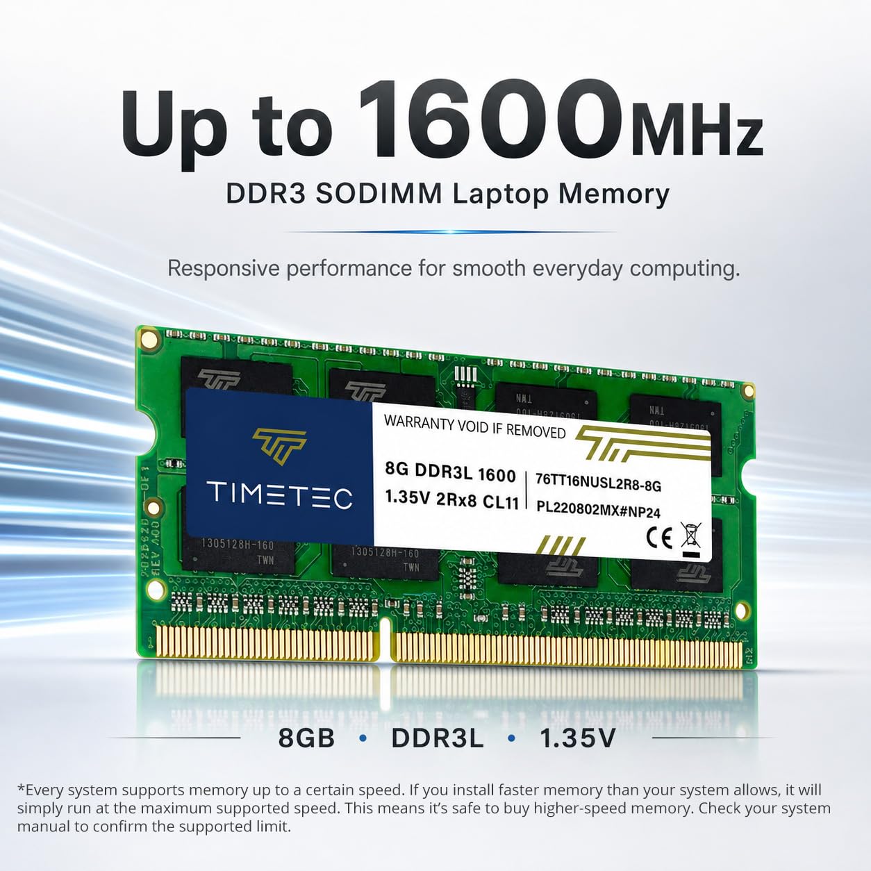 Amazon.co.jp: Timetec 8GB ノートPC用メモリ DDR3L / DDR3 1600MHz