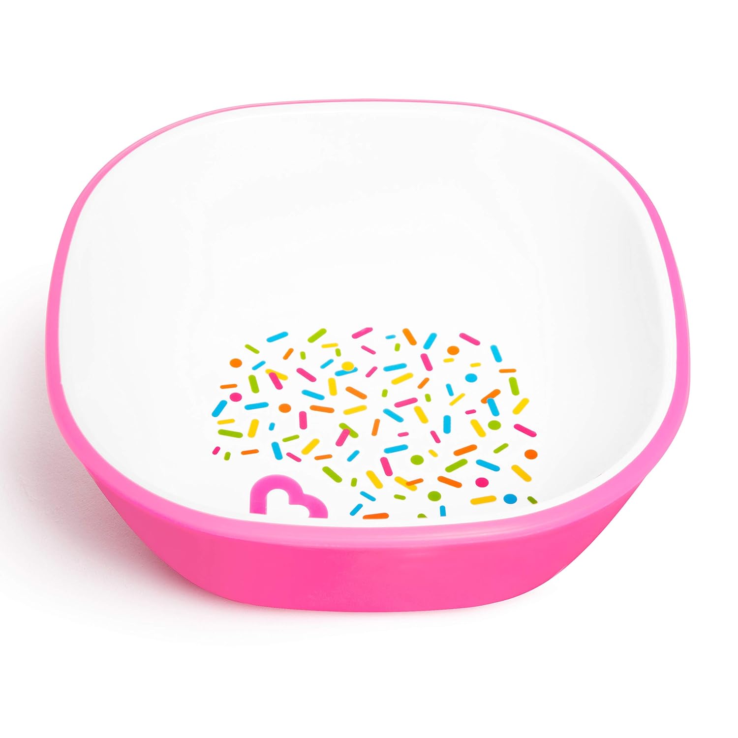 Munchkin Splash 6 Piece Toddler Divided Plate, Bowl & Cup Dining Set, Pink Sprinkles : Baby