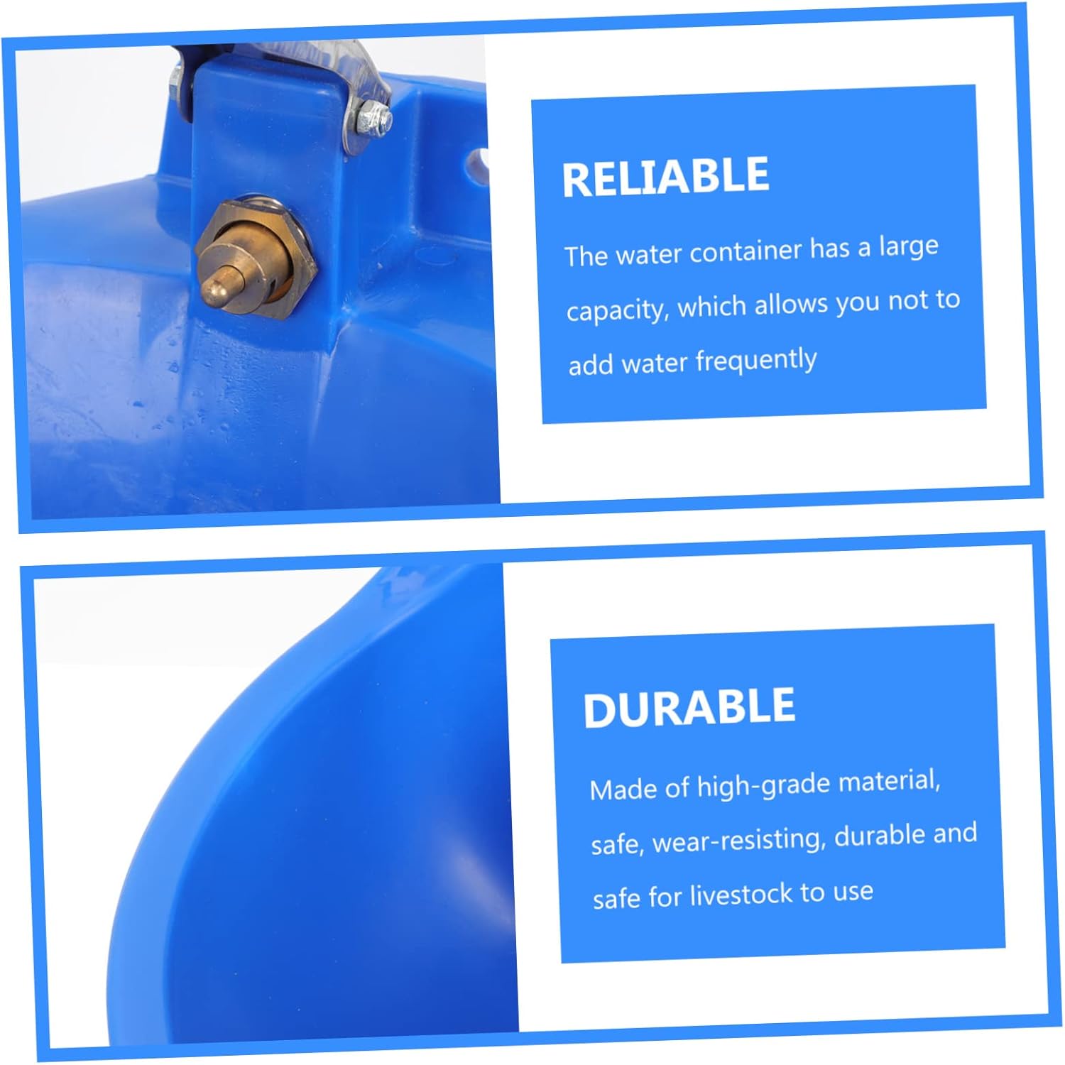 Totority Automatic Drinking Fountain Livestock Tank Cow Water Feeder Poultry Drinker Farm Water Bowl