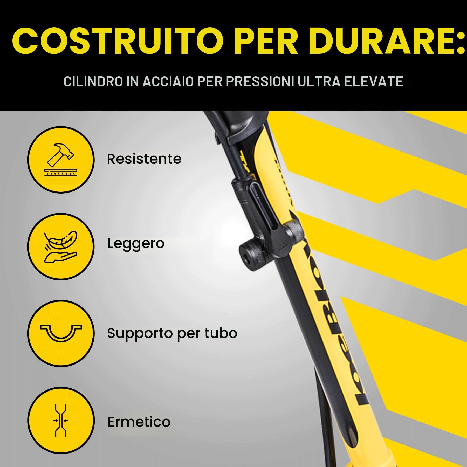 Topeak Joe Blow Sport III, Pompa a Pavimento ad Alta Pressione