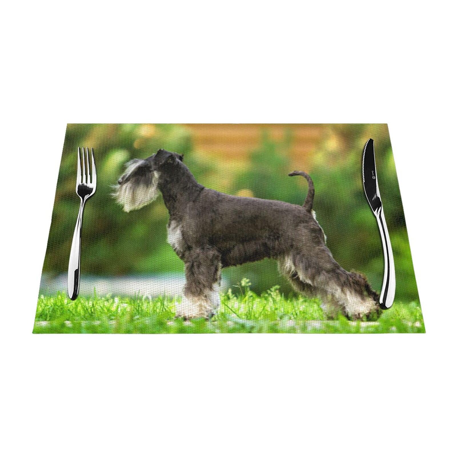 Set de table Schnauzer antidérapant pour table propre et protégée de la chaleur