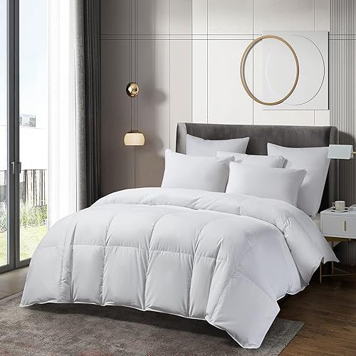 Beautyrest Edredón de plumón blanco de mezcla de Tencel/algodón, calidez ligera, fabricado en Estados Unidos, potencia de relleno 650, tamaño King