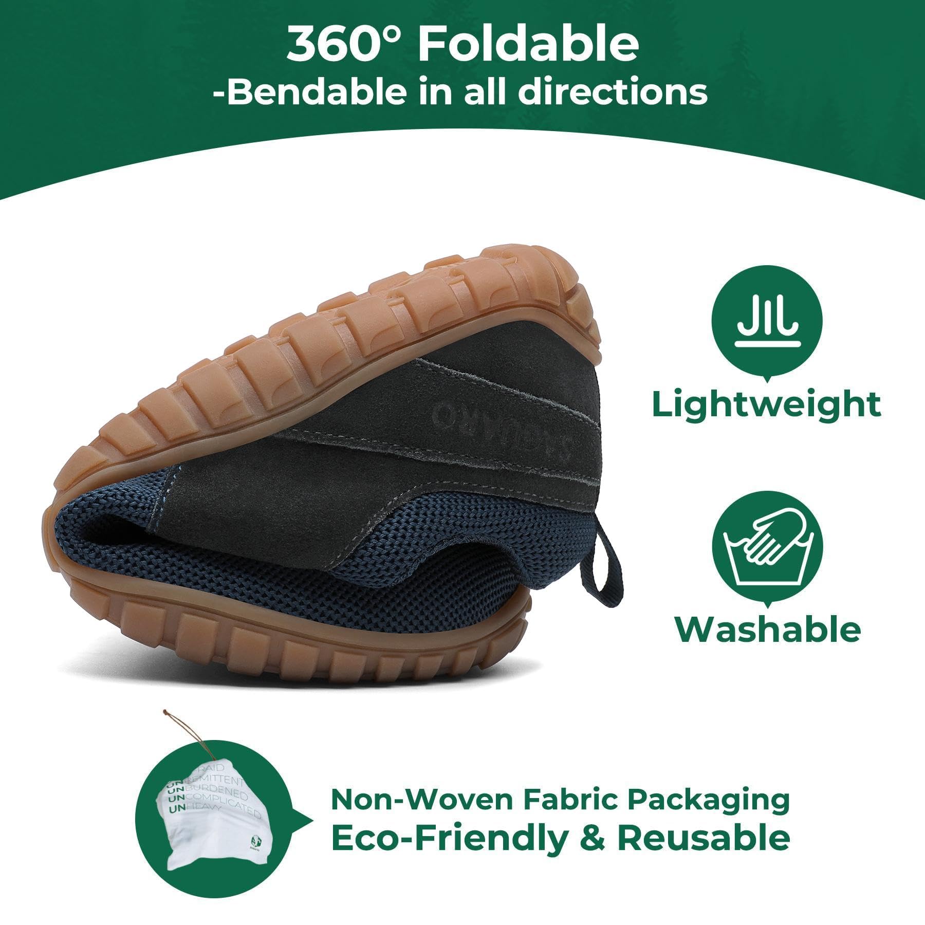 SAGUARO Unisex Barfußschuhe Wish Ⅰ- Wald im Freien Breite Zehen Barfußschuhe Mit Zero-Drop Sohle Gr.36-48