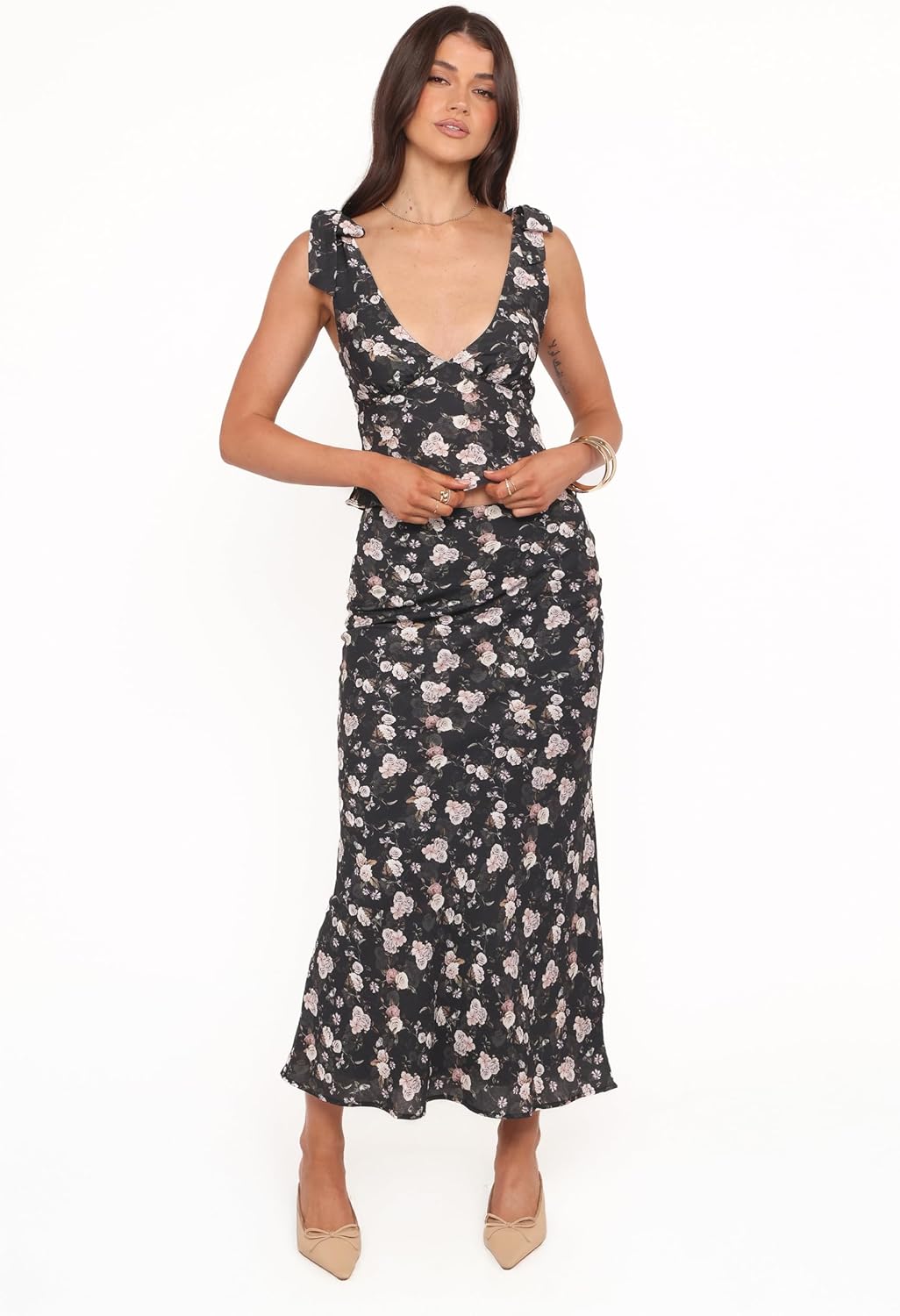 Petal & Pup Women's Giarda-Maxi-Skirt-Dark-Floral