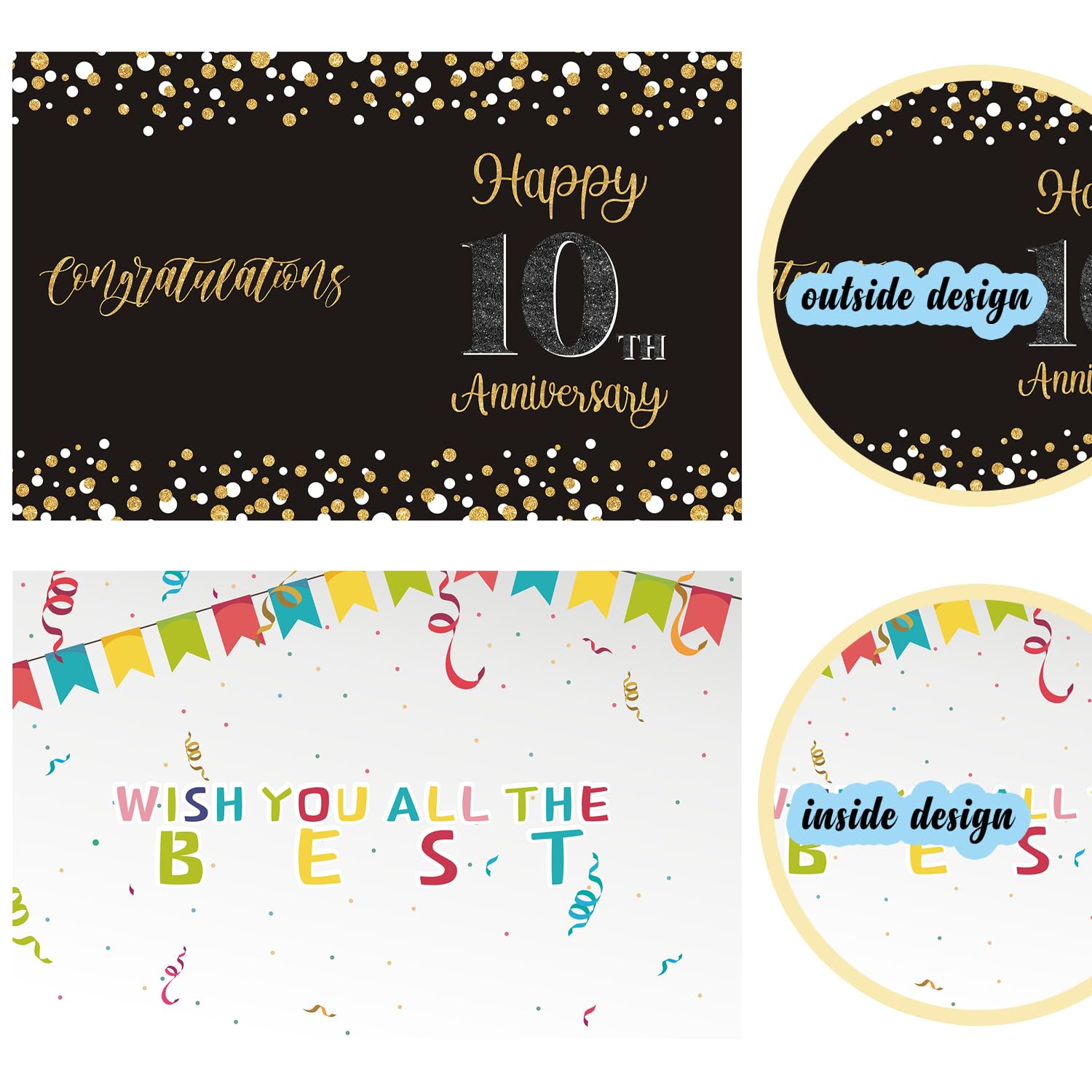 Amazon.com: 10 Year Anniversary Card for Work,Happy 10th