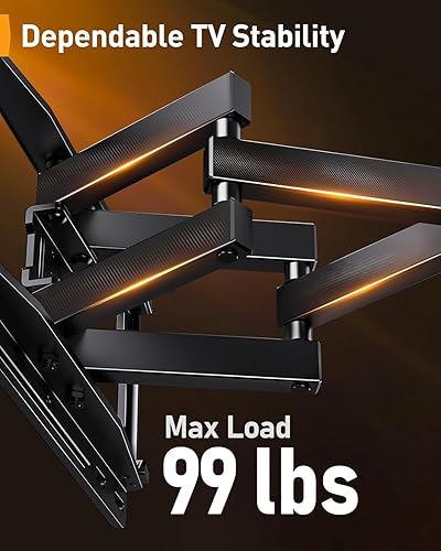 Miniatura 7 de Perlegear AuraFrame™ Soporte de pared para TV preensamblado con luces LED para televisores de 26-65 pulgadas hasta 99 libras, VESA máx. 400x400mm