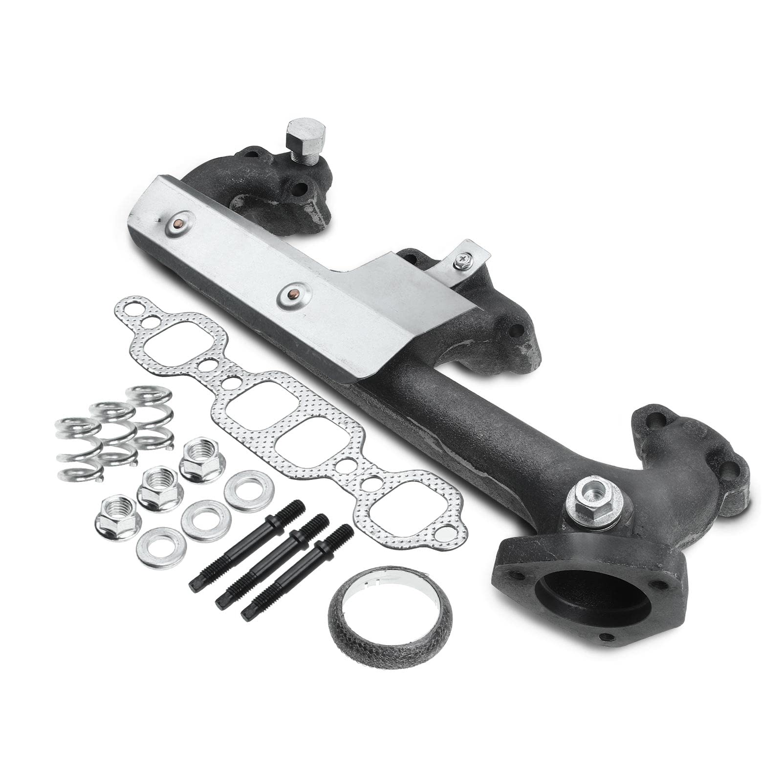 A-Premium Left Engine Exhaust Manifold W/Gasket - 8Cyl 5.0 5.7 6.5L - Compatible with Chevy & GMC - C,K,G Class - C1500, C2500, K1500, K1500 Suburban, K2500, G10, Yukon, Tahoe & More, for# 10045315